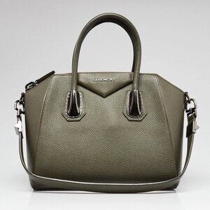 Givenchy Dark Green Sugar Goatskin Leather Small Antigona Bag 795-051025